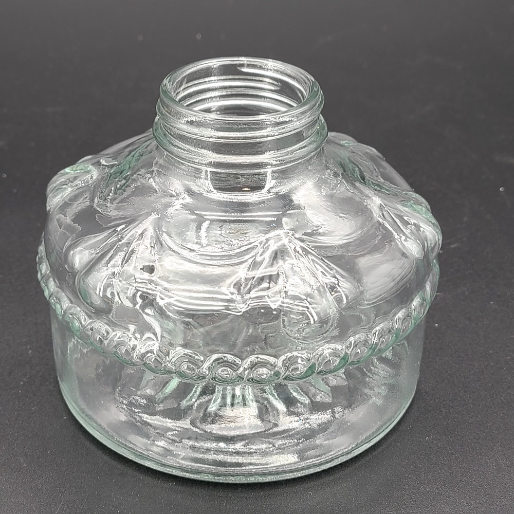 Antique EAGLE Glass Oil Kerosene Hurricane Lamp Base Without Burner